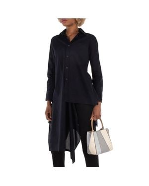 Yohji Yamamoto Asymmetric Long Blouse - Black