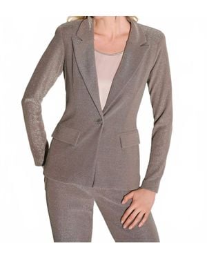 Joseph Ribkoff Sparkling Fitted Blazer Jacket - Brown