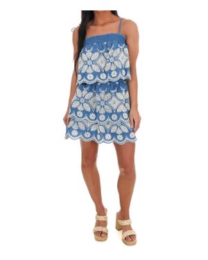 illa illa Picnic Pair Embroidered Two Piece Set - Blue