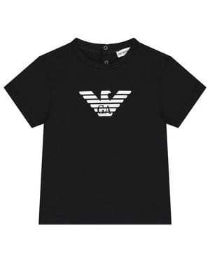 Armani Kid's Essential Graphic Tshirt - Black