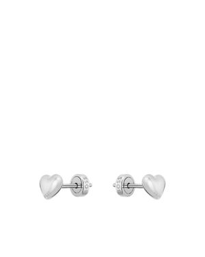 BOSS Heart-Shaped Stud Earrings - White