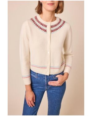 Doen Olympe Crewneck Cardigan - Blue