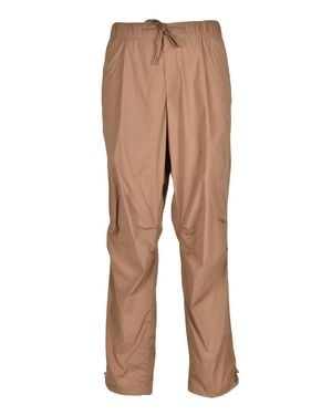 Herno Relaxed Fit Nylon Pants With Elasticated Waistband And Adjustable Hems - Natural