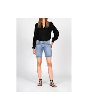 Black Orchid Harper Boyfriend Short - Blue