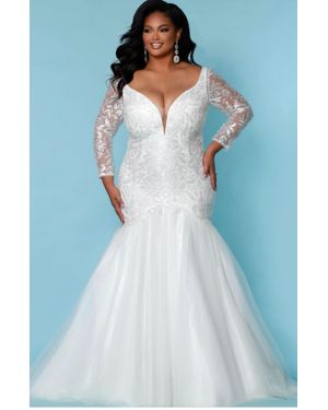 Sydney's Closet Rose Wedding Dress - Blue