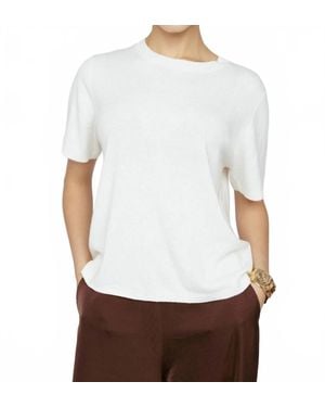 Amanda Maria Cashmere Blend Tee - White