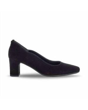 Gabor Scalloped Suede Heel - Blue