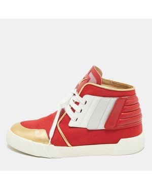 Giuseppe Zanotti Leather Foxy London High Top Sneakers - Red