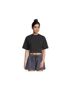 AllSaints Allsaints Lottie W132Ja T-Shirt Crew Neck Cropped Red184 - Black