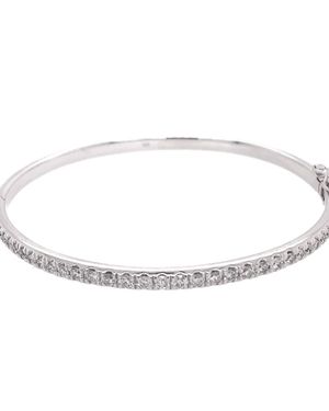 normani Diamond Bangle Bracelet - Metallic