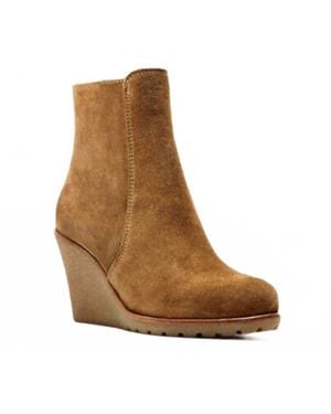La Canadienne Krista Waterproof Wedge Bootie - Brown