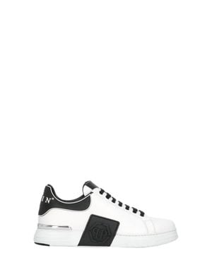 Philipp Plein Phantom Metal Accent Sneakers - White