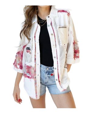 Pol Holly Denim Jacket - Red
