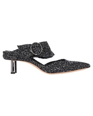 Nicholas Kirkwood Bouclé Mules - Black