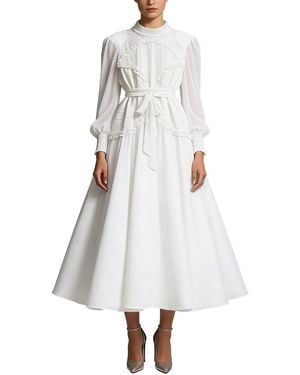 LEON GORI Solid Maxi Dress - White