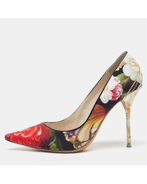 Sophia Webster For J. Crew Floral Print Fabric Pointed Toe Pumps - Pink