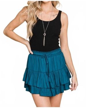 Jade By Jane Have High Hopes Tiered Skort - Blue