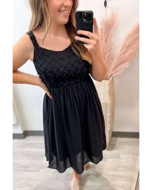 Davi & Dani Tie Back Dress - Black