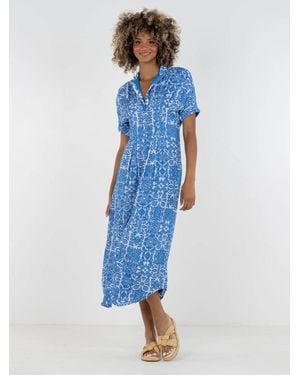 Emily Mccarthy Georgia Midi Dress - Blue