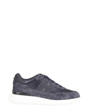 Hogan H709 Laced H Bando Suede Sneakers - Gray