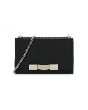 Bruno Magli Chiseled Smooth Leather Shoulder Bag - Black