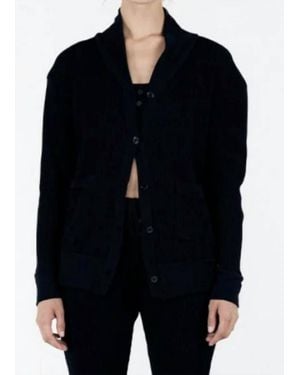 Stateside Luxe Thermal Grandpa Cardigan - Black