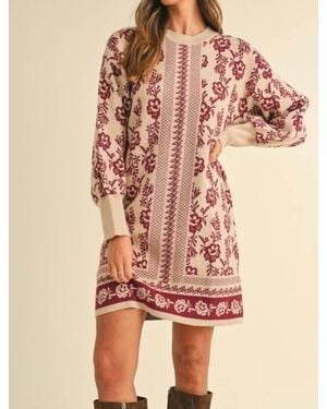 Anniewear Raegan Sweater Dress - Pink