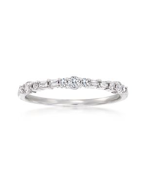 Ross-Simons Round And Baguette Diamond Ring - White