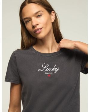 Lucky Brand Lucky Forever Classic Crew - Gray