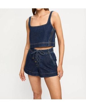 Kivari Joelle Denim Top - Blue