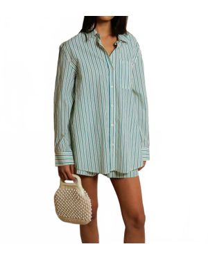 PERFECTWHITETEE Avalon Poplin Shirt - Blue