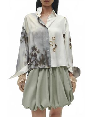 Cordera Balloon Mini Skirt - Gray