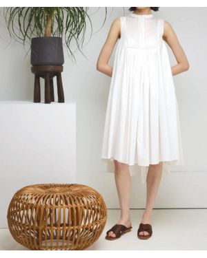 LOVE Binetti Noemi Pleated Dress - White