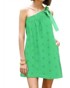 Greylin Ellis Eyelet Dress - Green