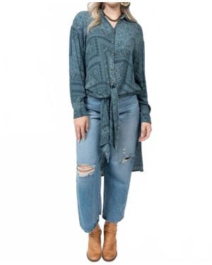 Ivy Jane Paisley Shacket - Blue