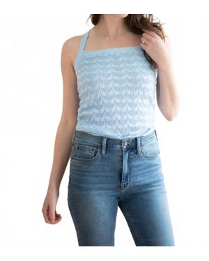 BURGESS SWEATERS Monica Knit Tank - Blue