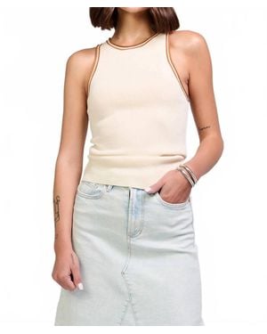 Another Love Mariah Crochet Trim Tank Top - White