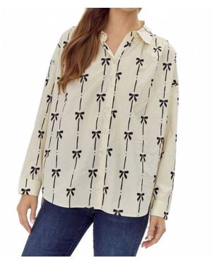 Jodifil Bow Button-Up Shirt - Natural