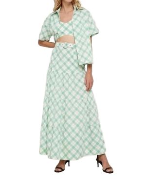 SWF Tiered Maxi Skirt - Green