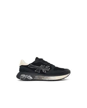 Premiata 'Lauryn' Suede Blend Sneakers - Black