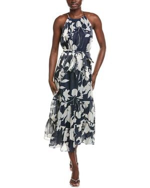 Laundry By Shelli Segal Organza Printed Dress - Blue