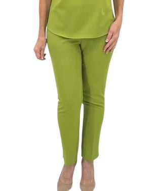 Estelle and Finn Front Zip Ankle Pant - Green