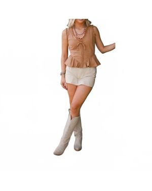 Day + Moon Capri Skort - Brown