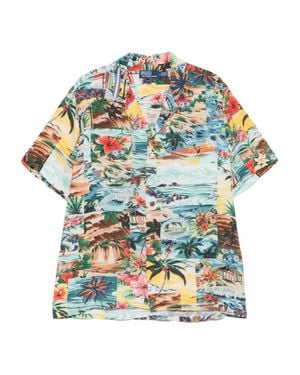 Polo Ralph Lauren Light Short-Sleeved Shirt With Tropical Print - Gray