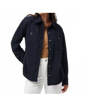 Travis Mathew Diamond Quilted Shacket - Blue