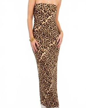 KLD Strapless Tie Back Maxi Dress - Multicolor
