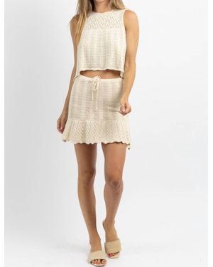 Sundayup Paolo Crochet Skirt Set - Natural