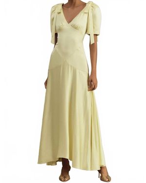 Mare Mare Bree Satin Midi Dress - Yellow