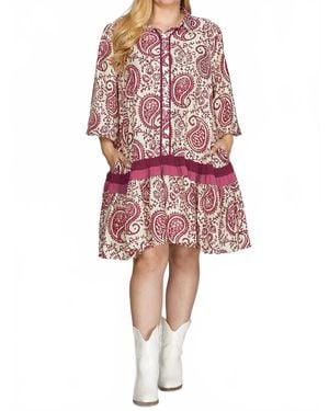 She + Sky Berry Dress -Plus - Red