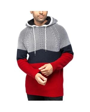 Xray Jeans X-Ray Sweater Colorblock Regular Fit Hooded Pullover Fts79 - Gray
